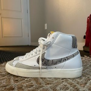 Nike snake print hightop blazers